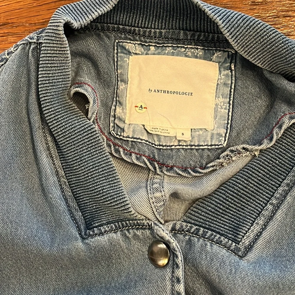 Anthropologie Lyocell Bomber Jacket - Picture 3 of 6